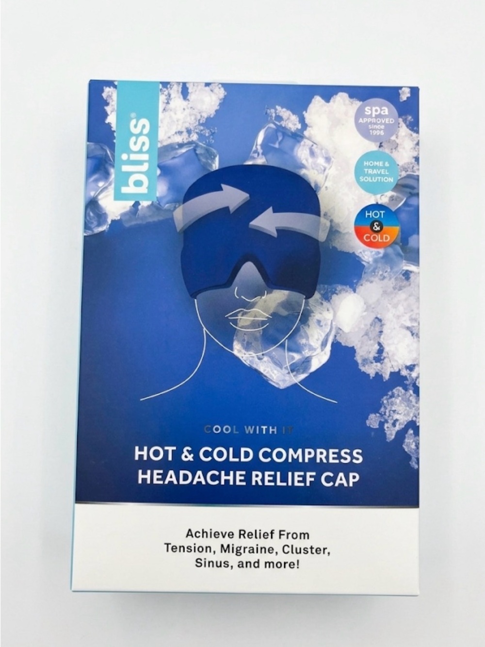 Bliss Hot & Cold Compress Headache Relief Cap
